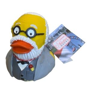 Sigmund Freud Yellow Rubber Duck with Glasses